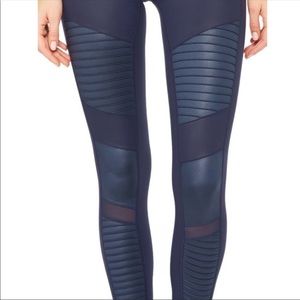 Alo Yoga Navy Moto Legging